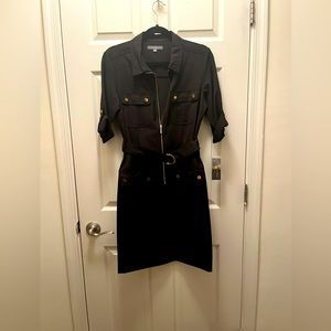 (NEW) Sharagano dress size size 8 navy blue